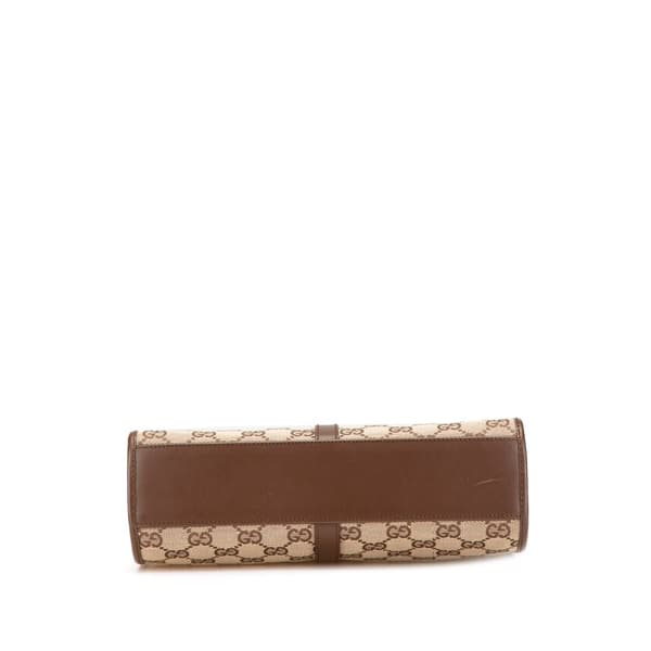Pre-owned Gucci GG Canvas Jackie Handbag Brown