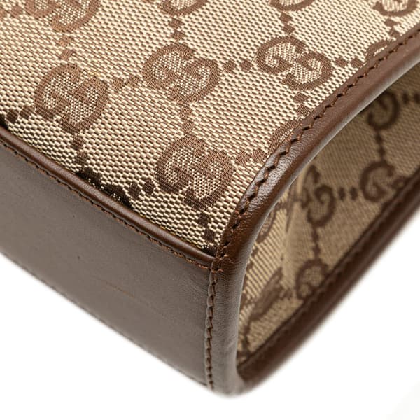 Pre-owned Gucci GG Canvas Jackie Handbag Brown