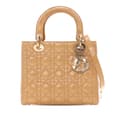 Pikkukuva 1 / 10: Pre-owned Dior Medium Patent Cannage Lady Dior Brown