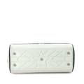 Miniatyrbild 3 av 10: Pre-owned Dior Small Leather Dior Vibe Zip Bowling Bag White