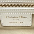 Miniatyrbild 5 av 10: Pre-owned Dior Small Leather Dior Vibe Zip Bowling Bag White