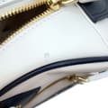 Miniatyrbild 9 av 10: Pre-owned Dior Small Leather Dior Vibe Zip Bowling Bag White