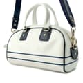 Miniatyrbild 2 av 10: Pre-owned Dior Small Leather Dior Vibe Zip Bowling Bag White