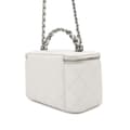 Pikkukuva 2 / 10: Pre-owned Chanel CC Quilted Lambskin Chain Top Handle Vanity Bag White
