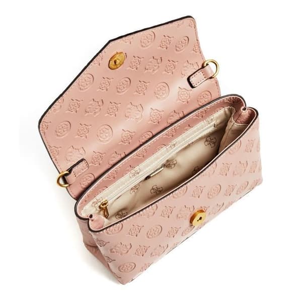 GUESS Zanelle Mini Crossbody Flap Biscuit Logo [204422] - axelväska med band
