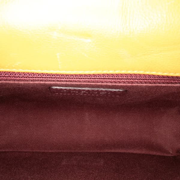 Pre-owned Chanel Small Quilted Iridescent Calfskin and Caviar Daily Carry Flap Orange