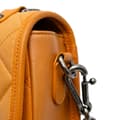 Miniatyrbild 9 av 10: Pre-owned Chanel Small Quilted Iridescent Calfskin and Caviar Daily Carry Flap Orange