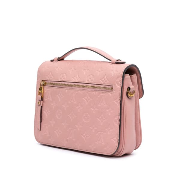 Pre-owned Louis Vuitton Monogram Empreinte Pochette Metis Pink