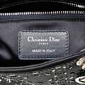 Miniatyrbild 5 av 10: Pre-owned Dior Mini Satin Cannage Strass Crystal Embellished Lady Dior Blue
