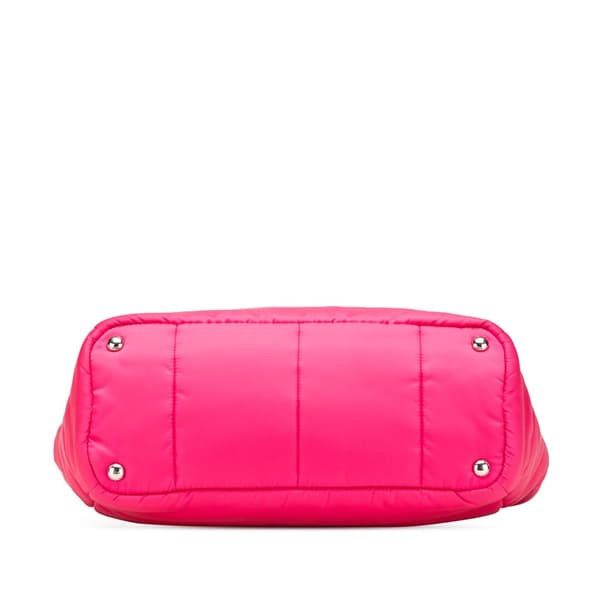 Pre-owned Prada Tessuto Bomber Tote Pink