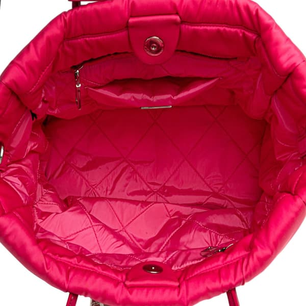 Pre-owned Prada Tessuto Bomber Tote Pink