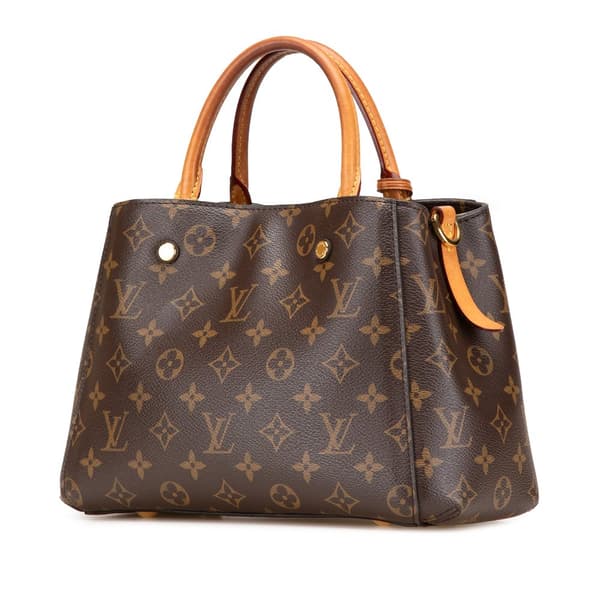 Pre-owned Louis Vuitton Monogram Montaigne BB Brown