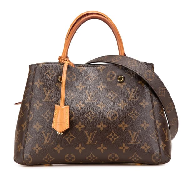 Pre-owned Louis Vuitton Monogram Montaigne BB Brown