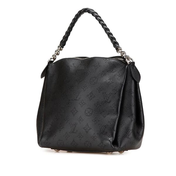 Pre-owned Louis Vuitton Monogram Mahina Babylone Chain BB Black