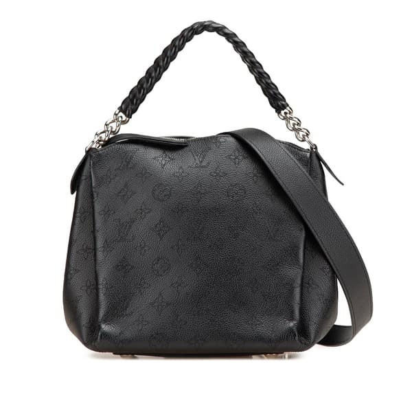 Pre-owned Louis Vuitton Monogram Mahina Babylone Chain BB Black