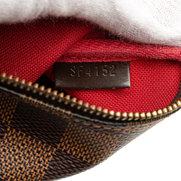 Pre-owned Louis Vuitton Damier Ebene Mini Pochette Accessoires Brown