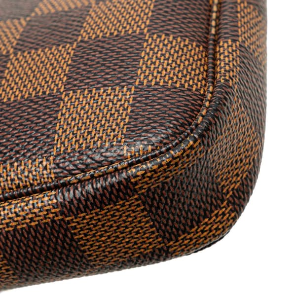 Pre-owned Louis Vuitton Damier Ebene Mini Pochette Accessoires Brown