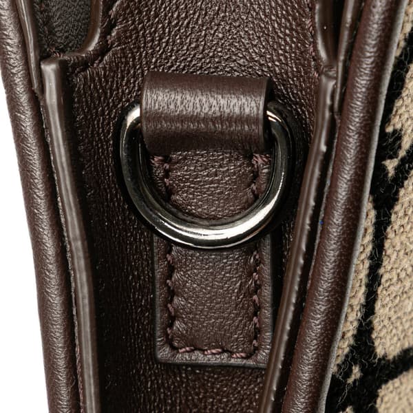 Pre-owned Valentino Mini Toile Loco Iconographe VLogo Phone Bag Brown