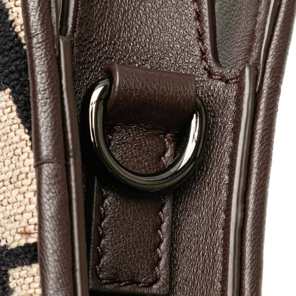 Pre-owned Valentino Mini Toile Loco Iconographe VLogo Phone Bag Brown