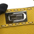 Pikkukuva 10 / 10: Pre-owned Fendi Small Calfskin Selleria Peekaboo ISeeU Satchel Yellow