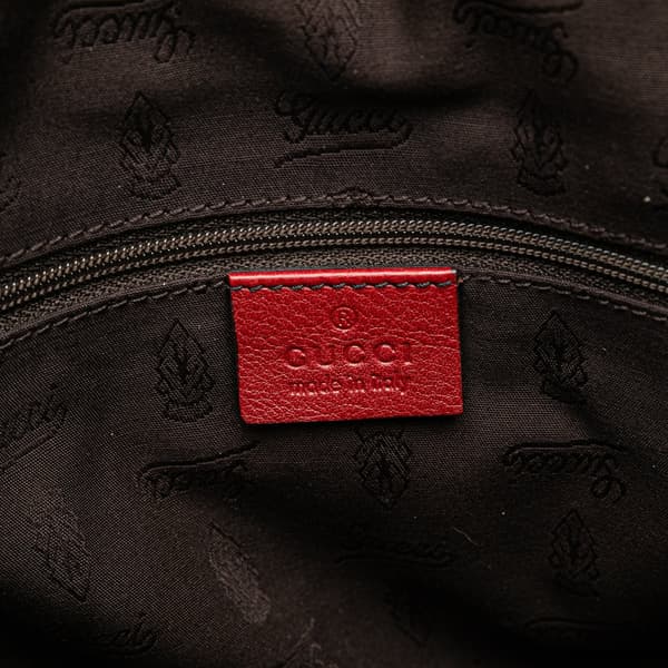 Pre-owned Gucci Guccissima Sukey Satchel Red
