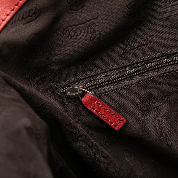 Pre-owned Gucci Guccissima Sukey Satchel Red