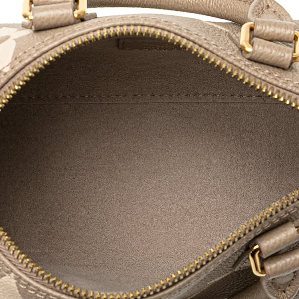 Pre-owned Louis Vuitton Bicolor Monogram Empreinte Giant Papillon BB Brown