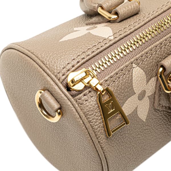 Pre-owned Louis Vuitton Bicolor Monogram Empreinte Giant Papillon BB Brown