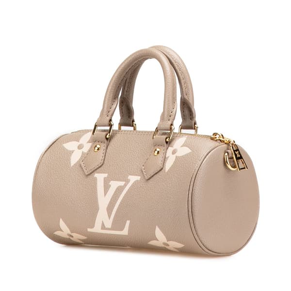 Pre-owned Louis Vuitton Bicolor Monogram Empreinte Giant Papillon BB Brown