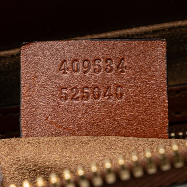 Pre-owned Gucci GG Supreme Linea A Satchel Brown