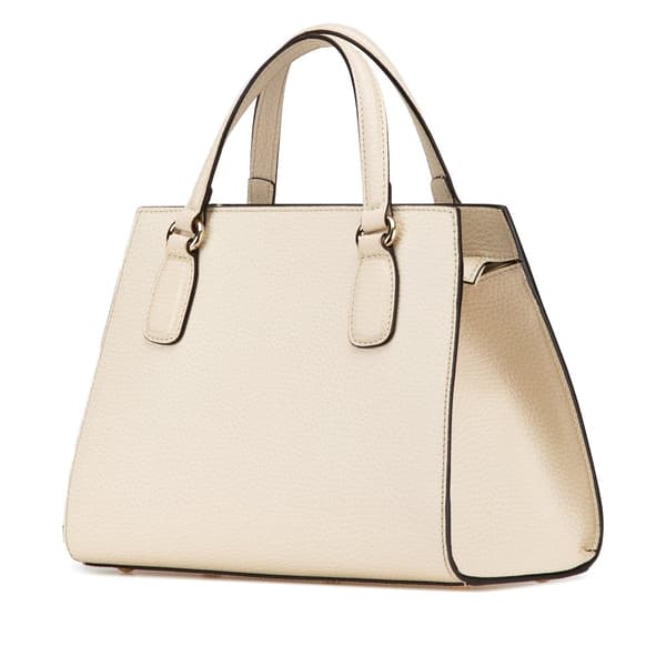 Pre-owned Gucci Medium Dollar Calf Soho Satchel White