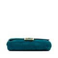 Miniatyrbillede 3 af 10: Pre-owned Fendi Large Suede Chamois Baguette Satchel Blue