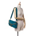 Miniatyrbillede 10 af 10: Pre-owned Fendi Large Suede Chamois Baguette Satchel Blue