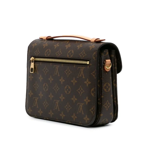 Pre-owned Louis Vuitton Monogram Pochette Metis Brown