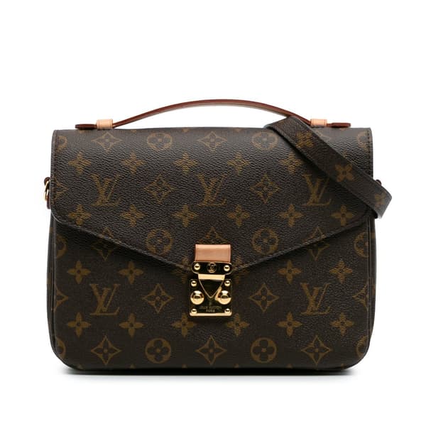 Pre-owned Louis Vuitton Monogram Pochette Metis Brown