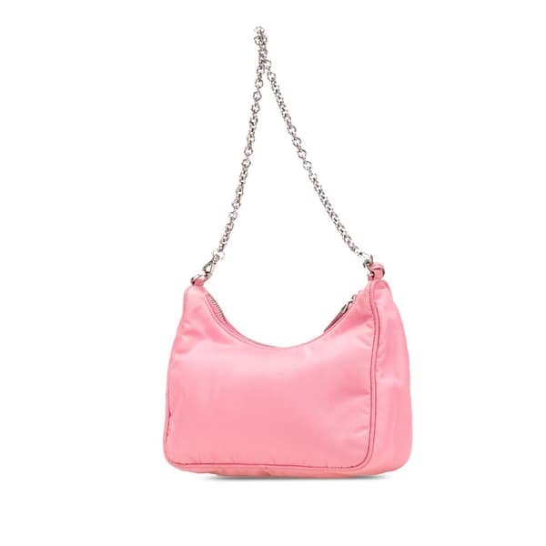 Pre-owned Prada Re Nylon Re Edition 2005 Satchel Pink
