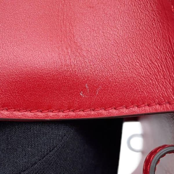 Pre-owned Gucci Small Leather Zumi Satchel Red
