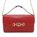Miniatyrbillede 1 af 10: Pre-owned Gucci Small Leather Zumi Satchel Red