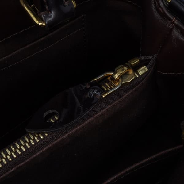 Pre-owned Louis Vuitton Monogram Vernis Montaigne BB Purple