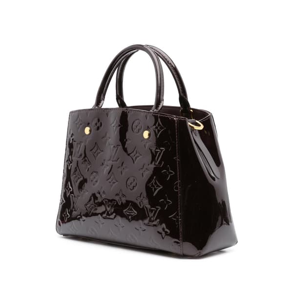 Pre-owned Louis Vuitton Monogram Vernis Montaigne BB Purple