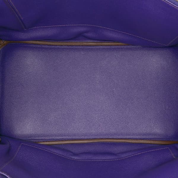Pre-owned Hermès Togo Birkin Retourne 35 Purple