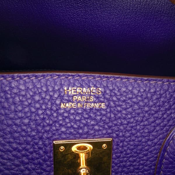 Pre-owned Hermès Togo Birkin Retourne 35 Purple