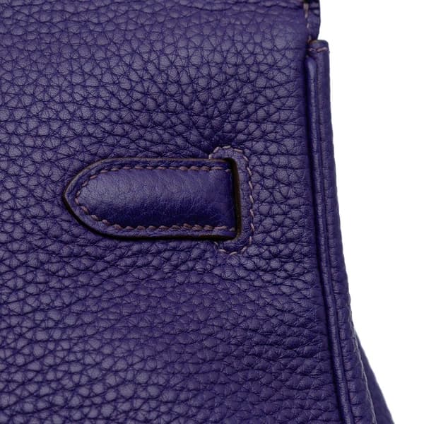 Pre-owned Hermès Togo Birkin Retourne 35 Purple
