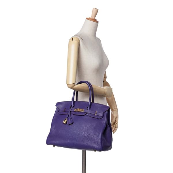 Pre-owned Hermès Togo Birkin Retourne 35 Purple