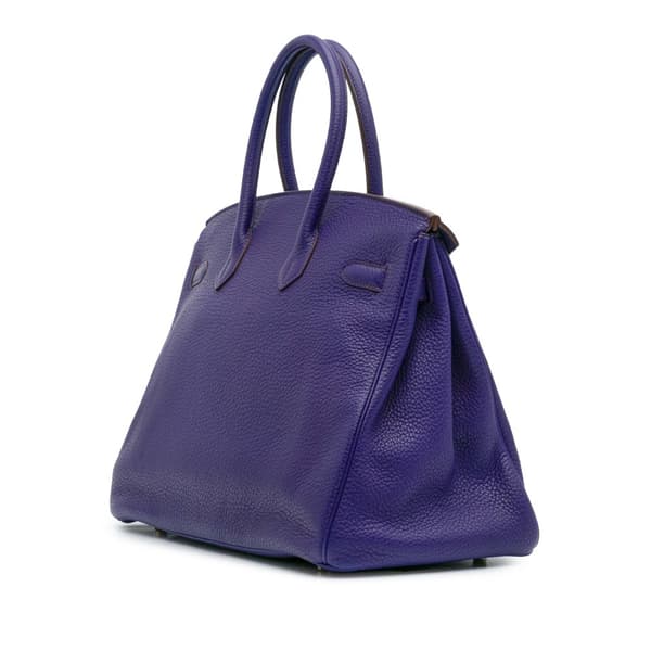 Pre-owned Hermès Togo Birkin Retourne 35 Purple