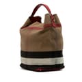 Miniatyrbild 2 av 10: Pre-owned Burberry Medium Mega Check Canvas Ashby Bucket Bag Brown