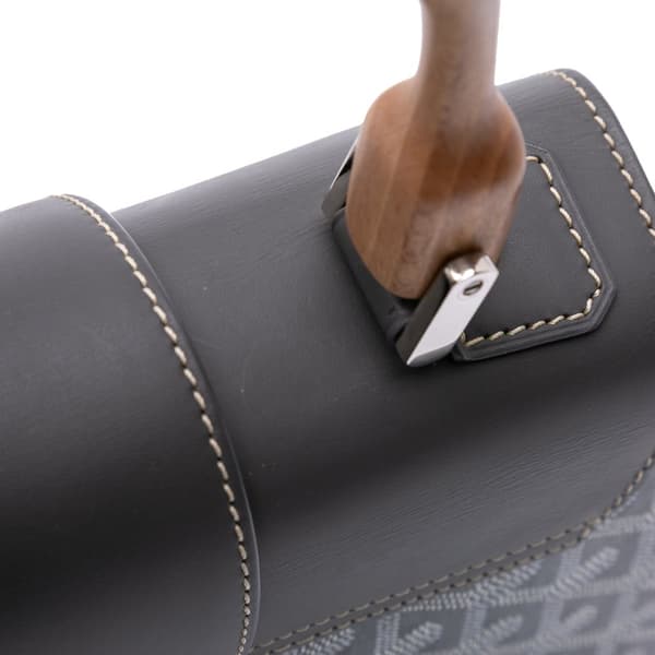 Pre-owned Goyard Goyardine Saigon Structured PM Gray