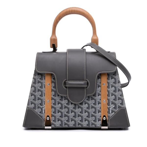 Pre-owned Goyard Goyardine Saigon Structured PM Gray