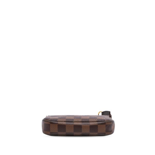 Pre-owned Louis Vuitton Damier Ebene Mini Pochette Accessoires Brown
