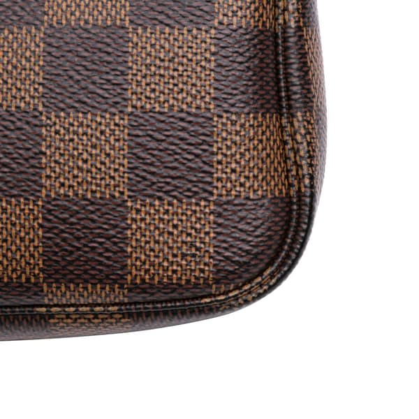 Pre-owned Louis Vuitton Damier Ebene Mini Pochette Accessoires Brown
